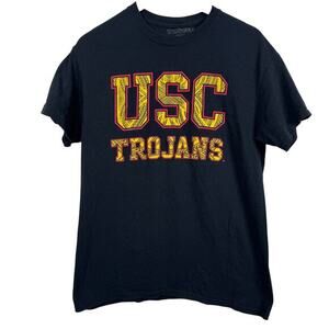 USC Trojans College Black Graphic Tee Unisex Size‎ M